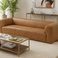Rialto 105" Tan Top Grain Buffalo Leather Sofa | Modern Luxury 3-Seater