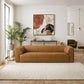 Rialto 105" Tan Top Grain Buffalo Leather Sofa | Modern Luxury 3-Seater