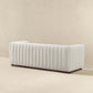 April Glam Channel Tufted Beige Boucle Sofa 86"