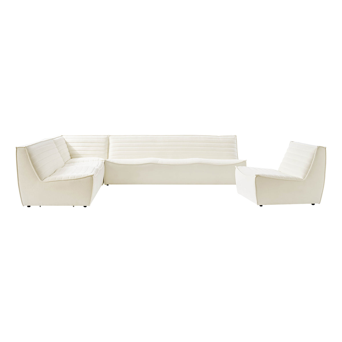 Corner Fabric Modular Sofa Sectional 126"L