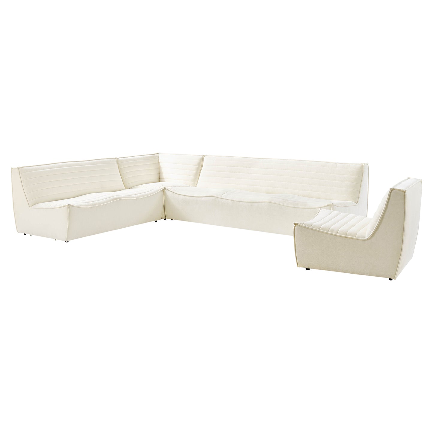 Corner Fabric Modular Sofa Sectional 126"L