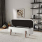 Sarna Lift-Top Ivory Boucle Storage Bench 48"