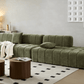 Modern Tufted Modular 3pc. Sectional Sofa 143” - Revel Sofa 