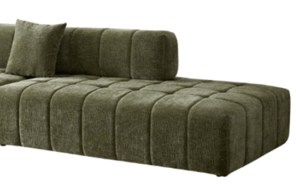 Modern Tufted Modular 3pc. Sectional Sofa 143” - Revel Sofa 