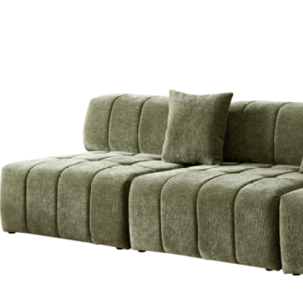 Modern Tufted Modular 3pc. Sectional Sofa 143” - Revel Sofa 
