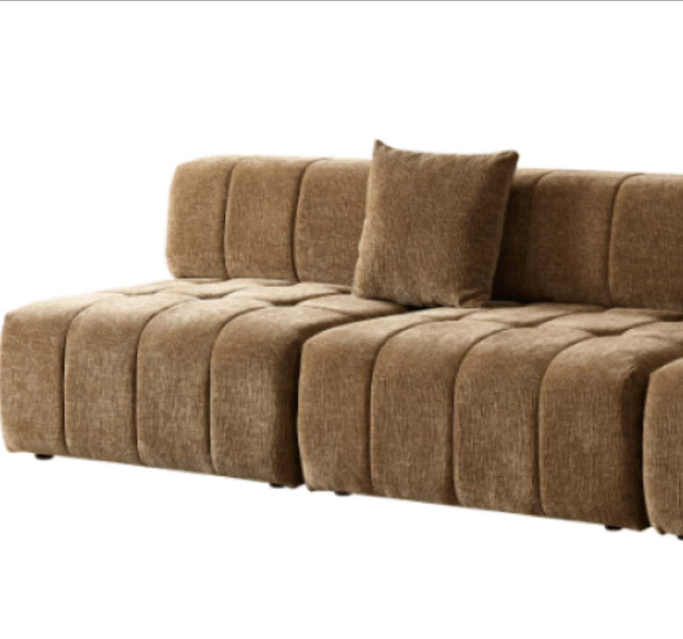 Modern Tufted Modular 3pc. Sectional Sofa 143” - Revel Sofa 
