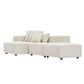Soft Corduroy Sectional Modular Sofa 3 or 4 Piece Set, Gray or Beige - Revel Sofa 