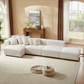 Soft Corduroy Sectional Modular Sofa 3 or 4 Piece Set, Gray or Beige - Revel Sofa 