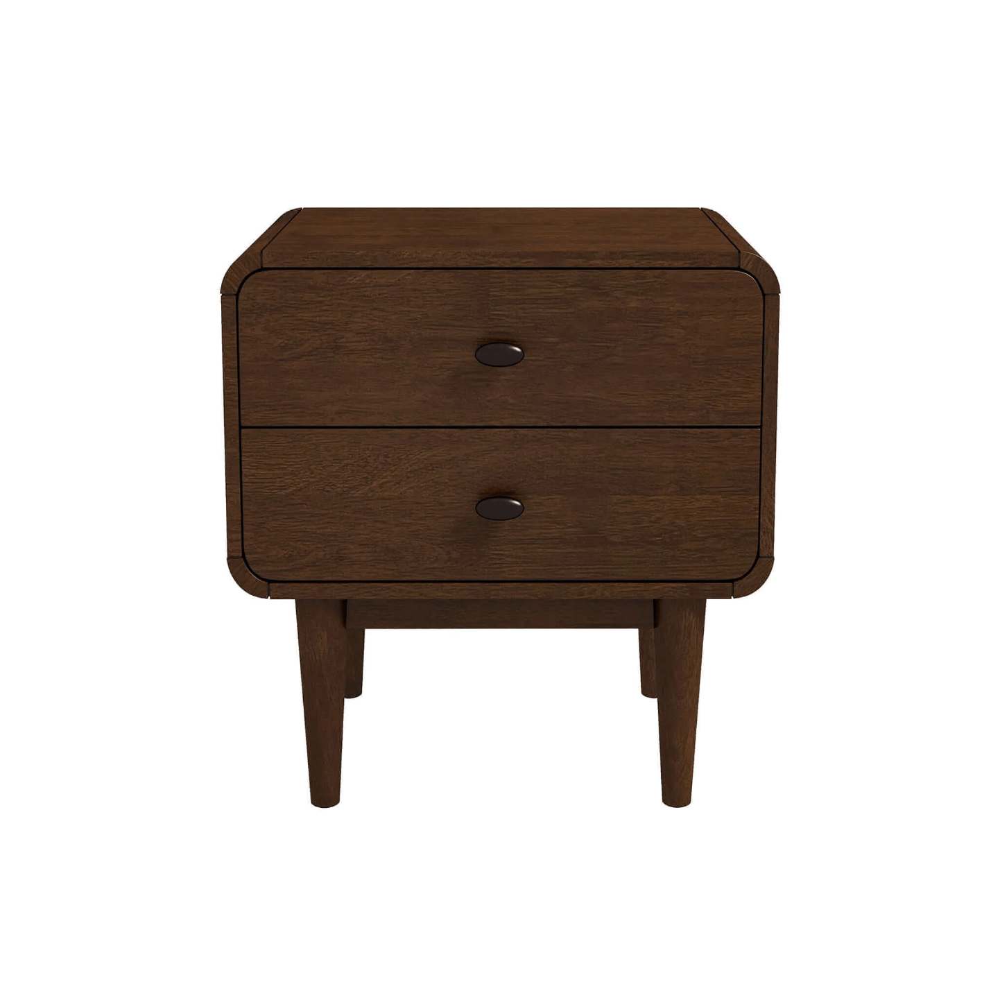 Alexa MCM Styled Wood Nightstand 2 Drawer - Revel Sofa 