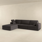 Cecilia Modular Sectional Sofa with Reversible Chaise, Dark Gray 121" - Revel Sofa 