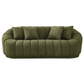 Maximilian Japandi Style Channel Tufted Boucle Sofa 86” - Revel Sofa 