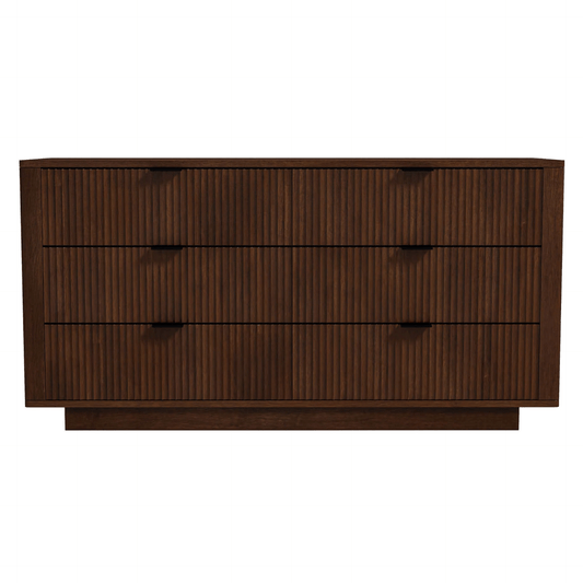 Lola MCM Walnut Dresser With 6 Drawers - Revel Sofa