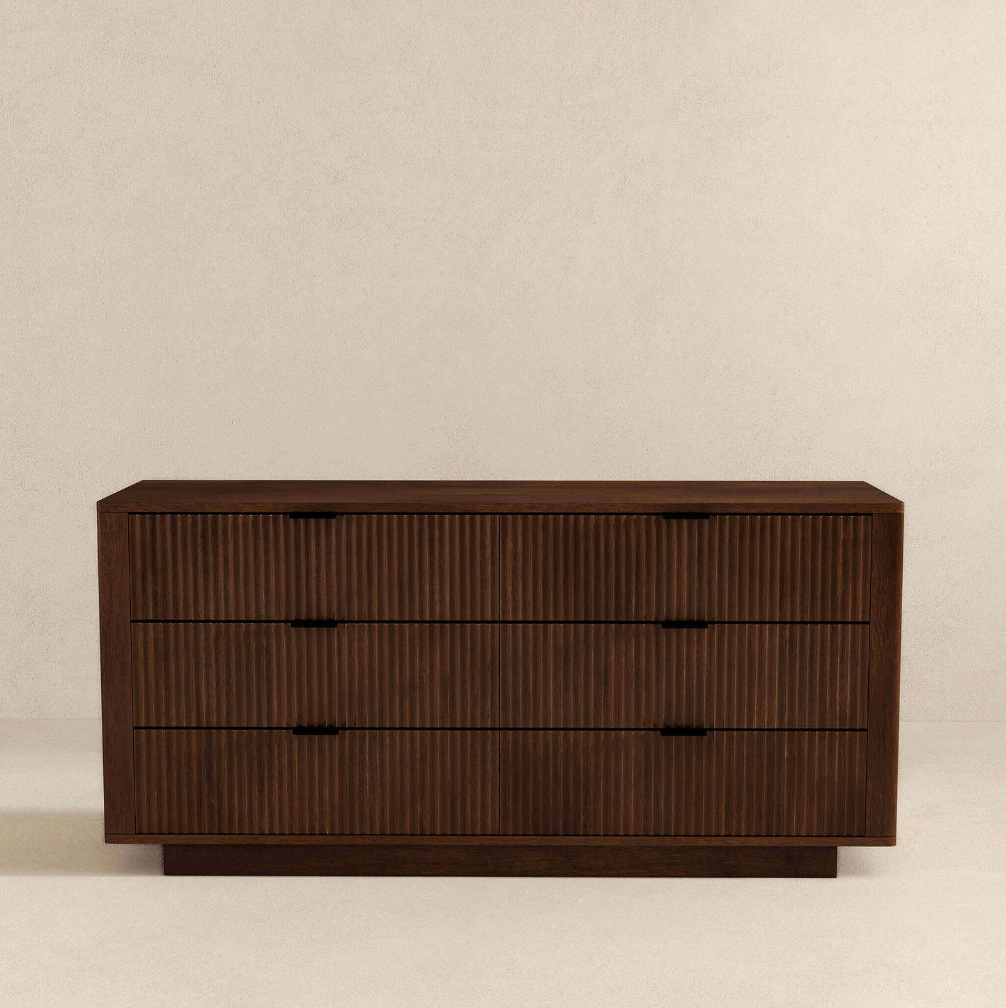 Lola MCM Walnut Dresser With 6 Drawers - Revel Sofa 