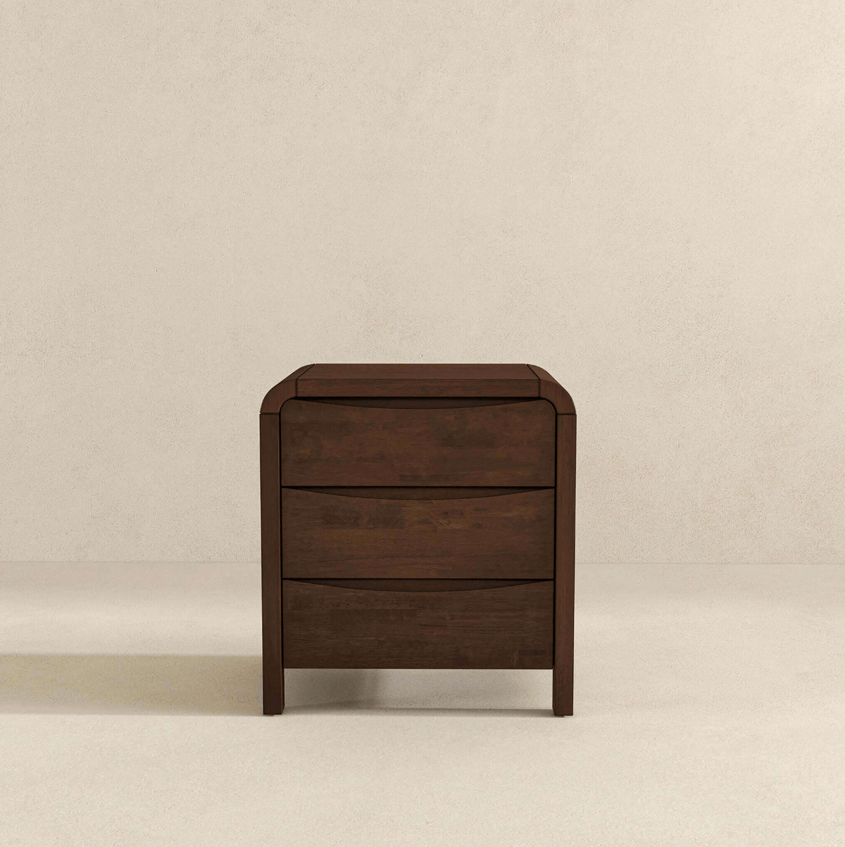 Lionel MCM Solid Wood 3 Drawer Nightstand in Walnut - Revel Sofa 