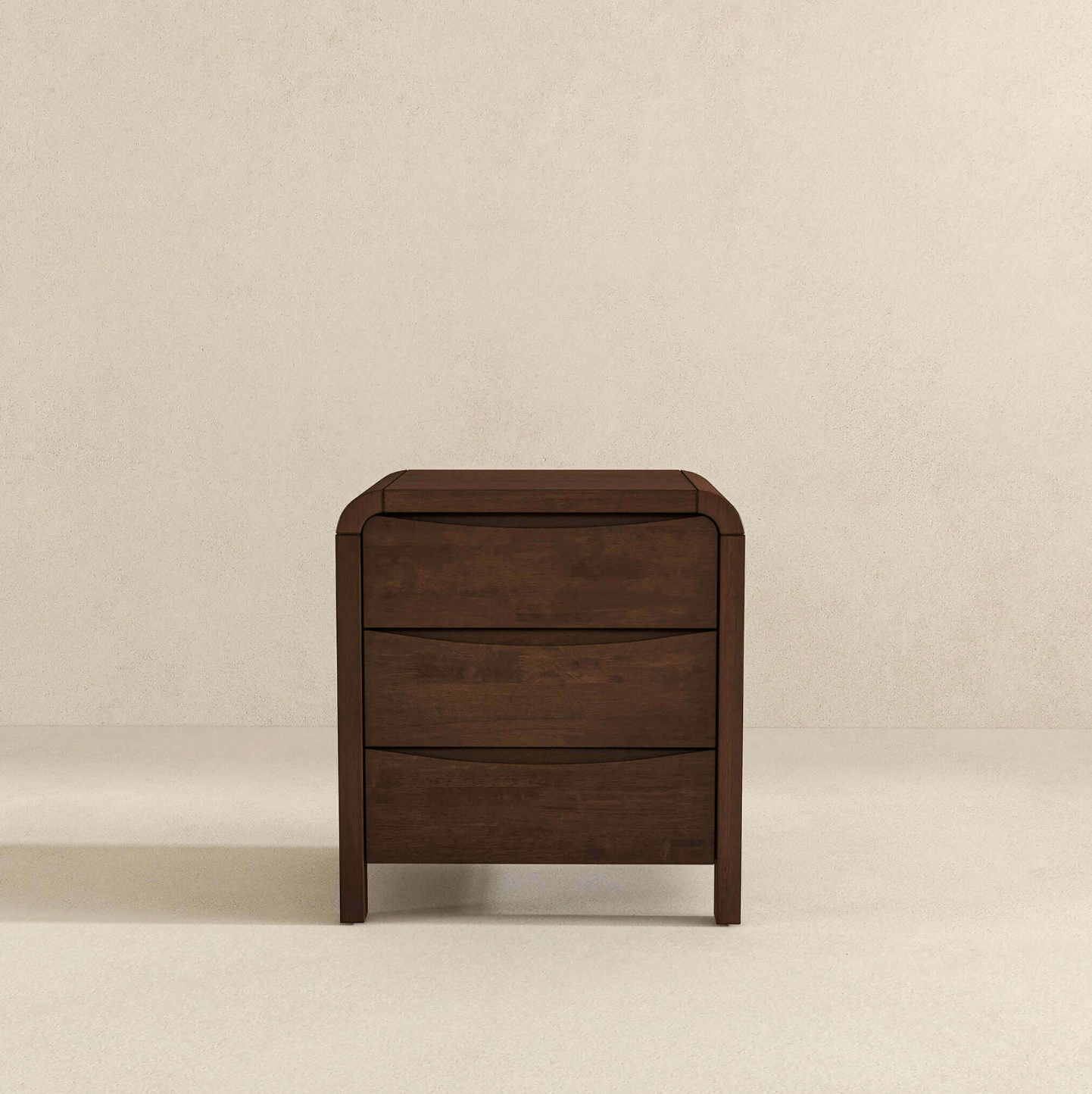 Lionel MCM Solid Wood 3 Drawer Nightstand in Walnut - Revel Sofa 