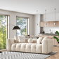 Alana Tufted Boucle Sofa Couch, Ivory 91" - Revel Sofa 