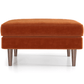 Amber MCM Style Square Upholstered Ottoman - Revel Sofa 