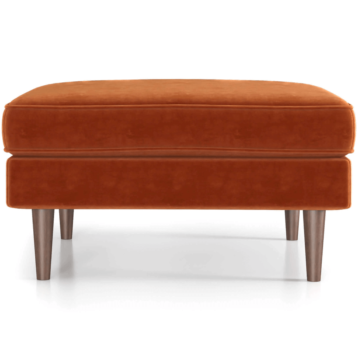 Amber MCM Style Square Upholstered Ottoman - Revel Sofa 