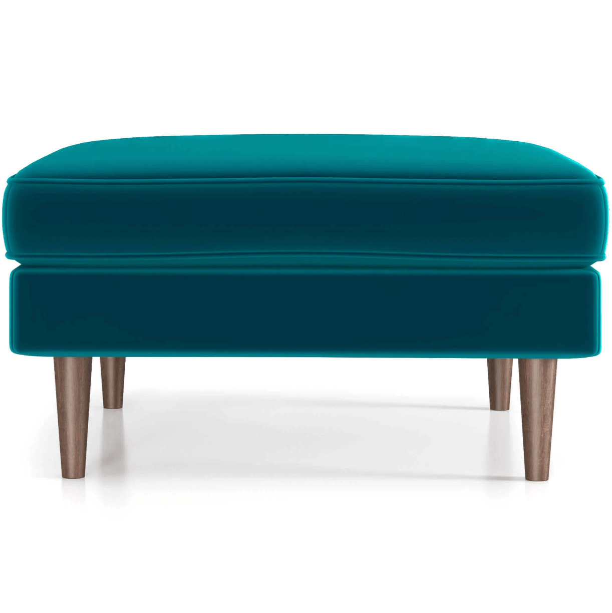 Amber MCM Style Square Upholstered Ottoman - Revel Sofa 