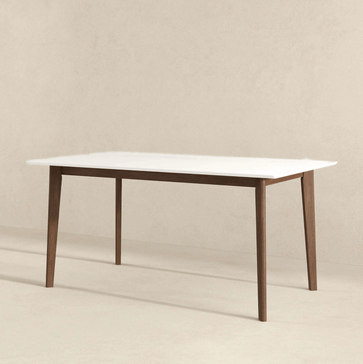 Carlos MCM Solid Wood Dining Table 59" - Revel Sofa 