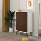 Caroline MCM Solid Wood Dresser Walnut Finish (47") - Revel Sofa 