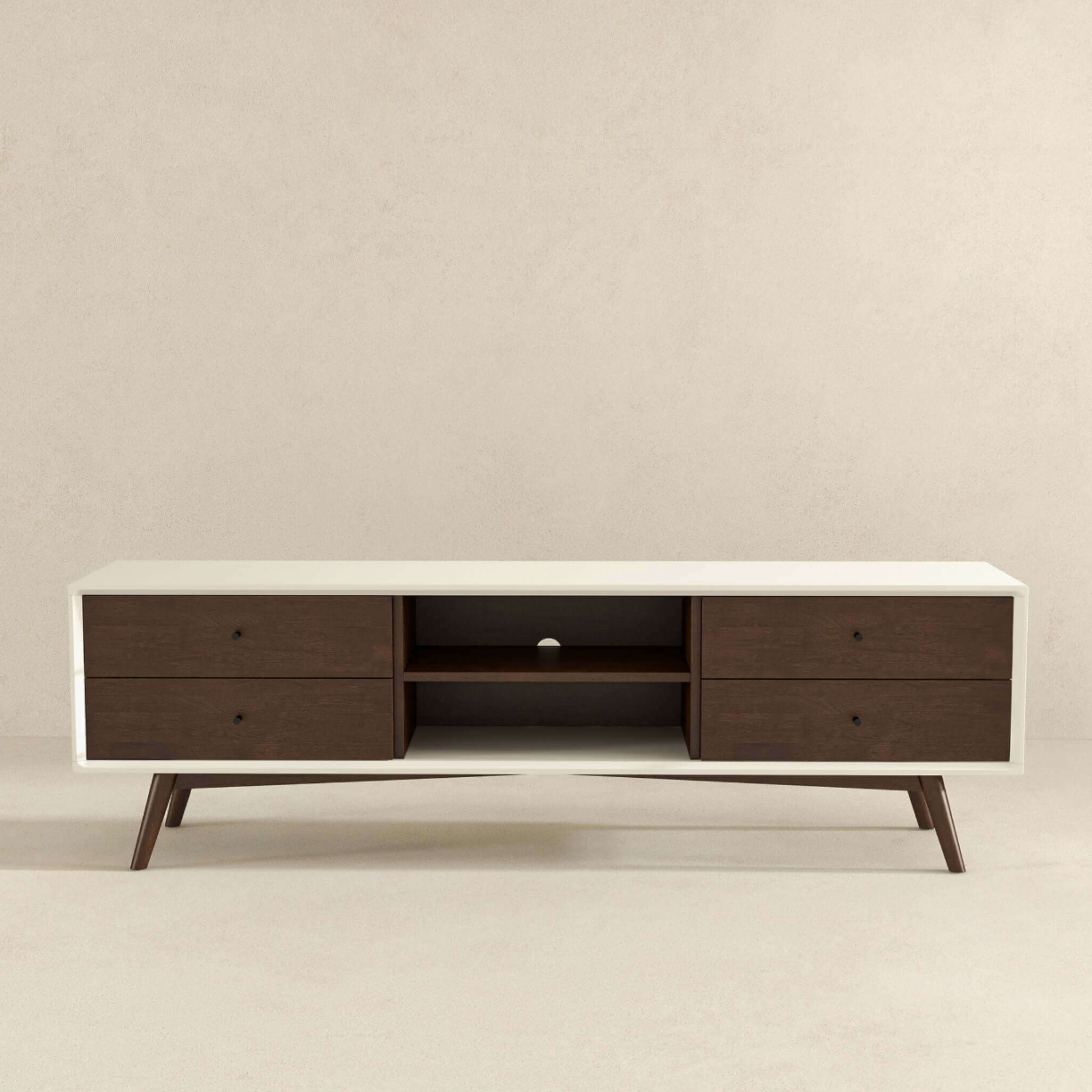 Caroline MCM Solid Wood TV Console Stand 71" - Revel Sofa 
