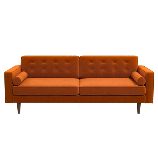 Casey MCM Style Button Tufted Velvet Sofa 84" - Revel Sofa