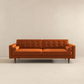 Casey MCM Button Tufted Back Velvet Sofa 84" (6 Colors)