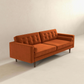 Casey MCM Button Tufted Back Velvet Sofa 84" (6 Colors)
