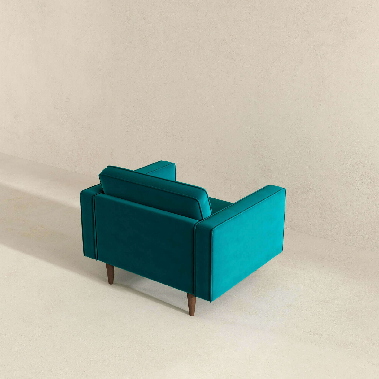 Casey MCM Style Velvet Lounge Chair - Revel Sofa 