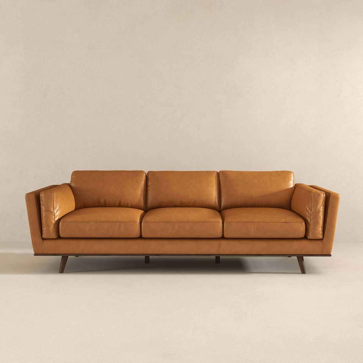 Chase MCM Style Genuine Leather Sofa 91" - Revel Sofa 