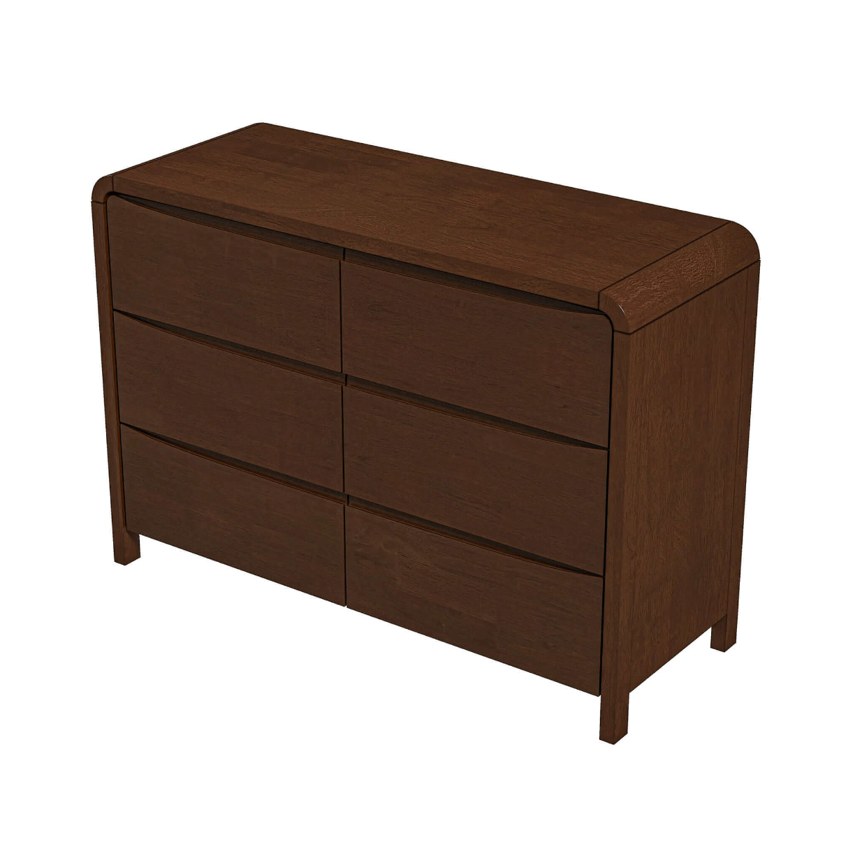 Lionel MCM Style Solid Wood 6-Drawer Bedroom Dresser (47") - Revel Sofa 