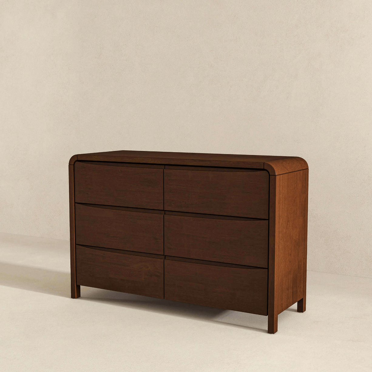Lionel MCM Style Solid Wood 6-Drawer Bedroom Dresser (47") - Revel Sofa 