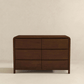 Lionel MCM Style Solid Wood 6-Drawer Bedroom Dresser (47") - Revel Sofa 