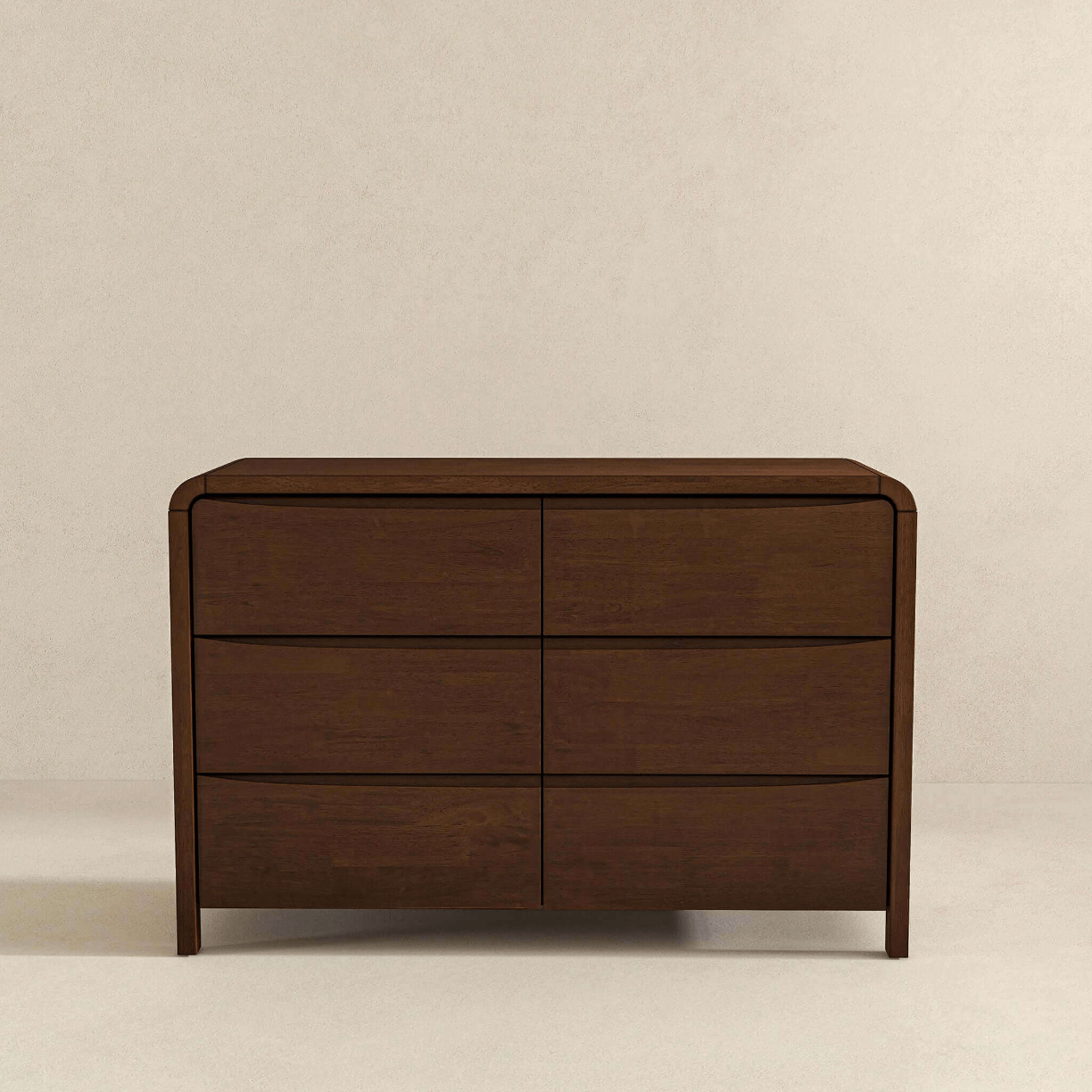 Lionel MCM Style Solid Wood 6-Drawer Bedroom Dresser (47") - Revel Sofa 