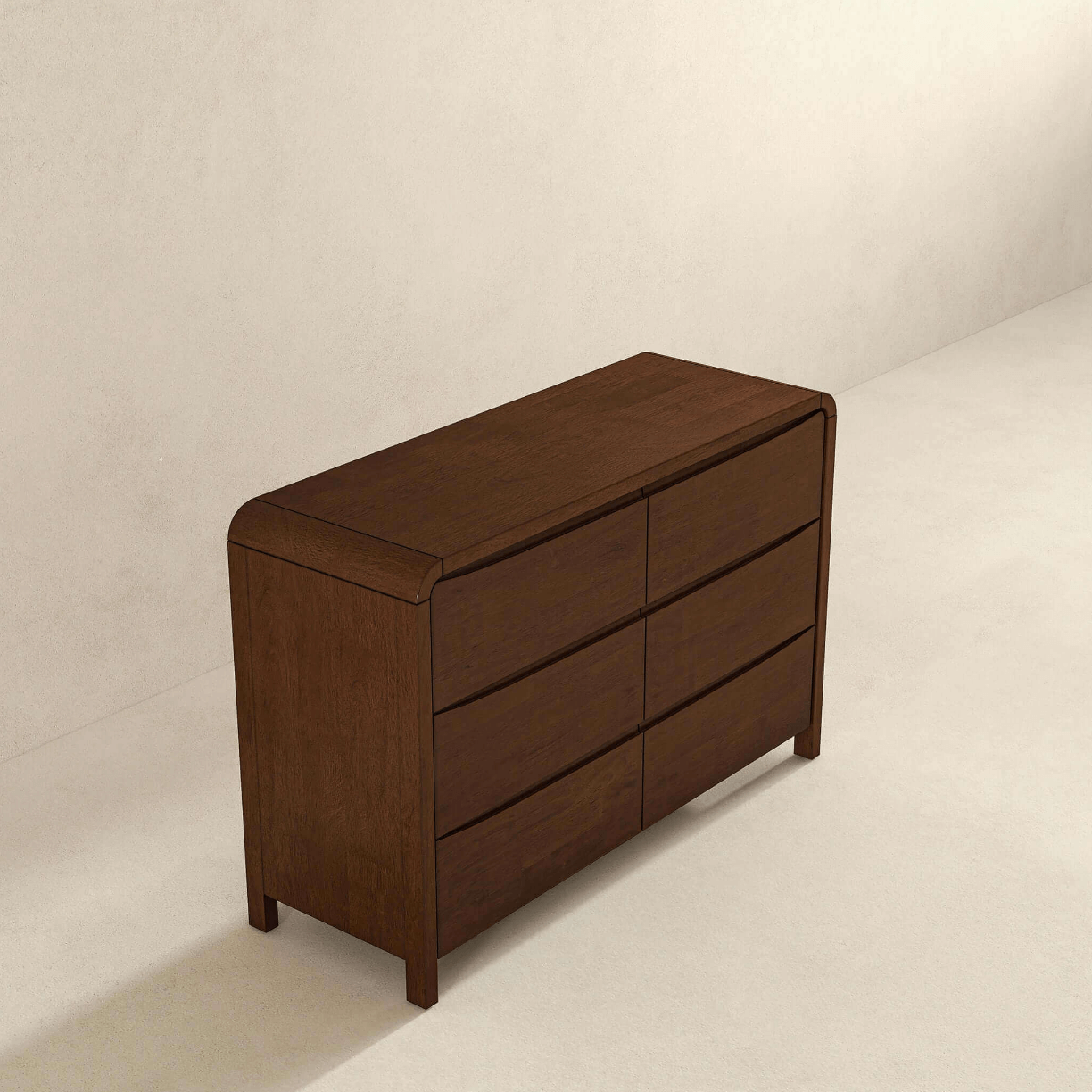 Lionel MCM Style Solid Wood 6-Drawer Bedroom Dresser (47") - Revel Sofa 