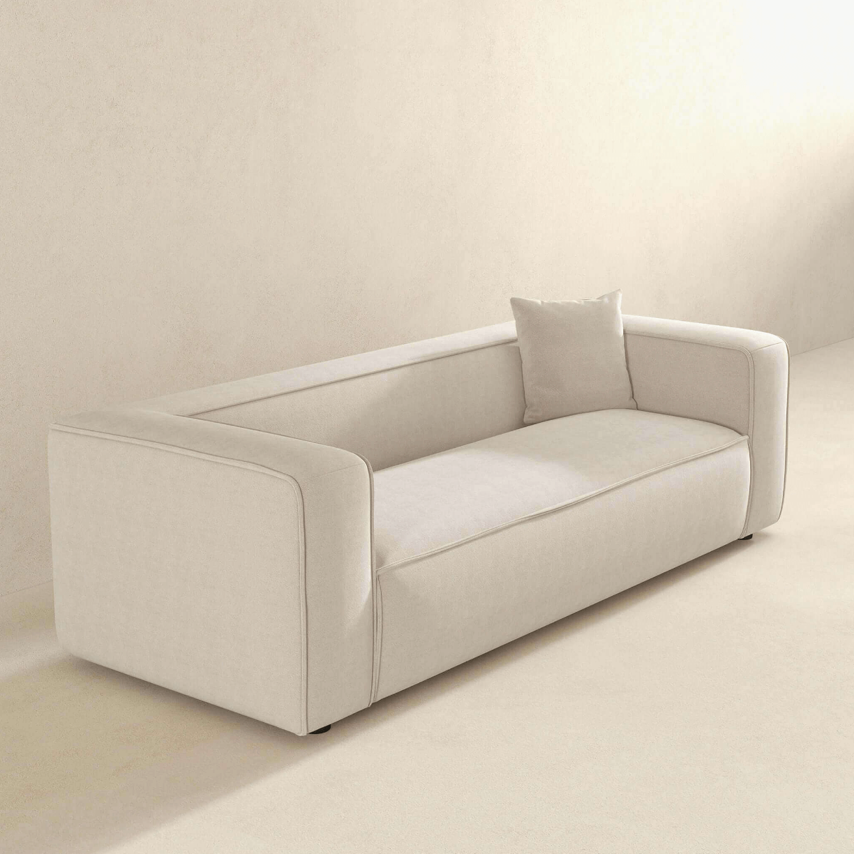 Marshall Modern Minimalist Contemporary Boucle Sofa 91” - Revel Sofa 