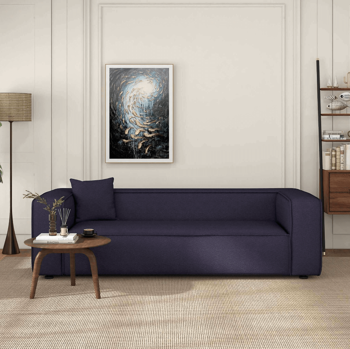 Marshall Modern Minimalist Contemporary Boucle Sofa 91” - Revel Sofa 