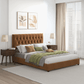 Donald MCM Button Tufted Velvet Platform Bed Frame - Revel Sofa 