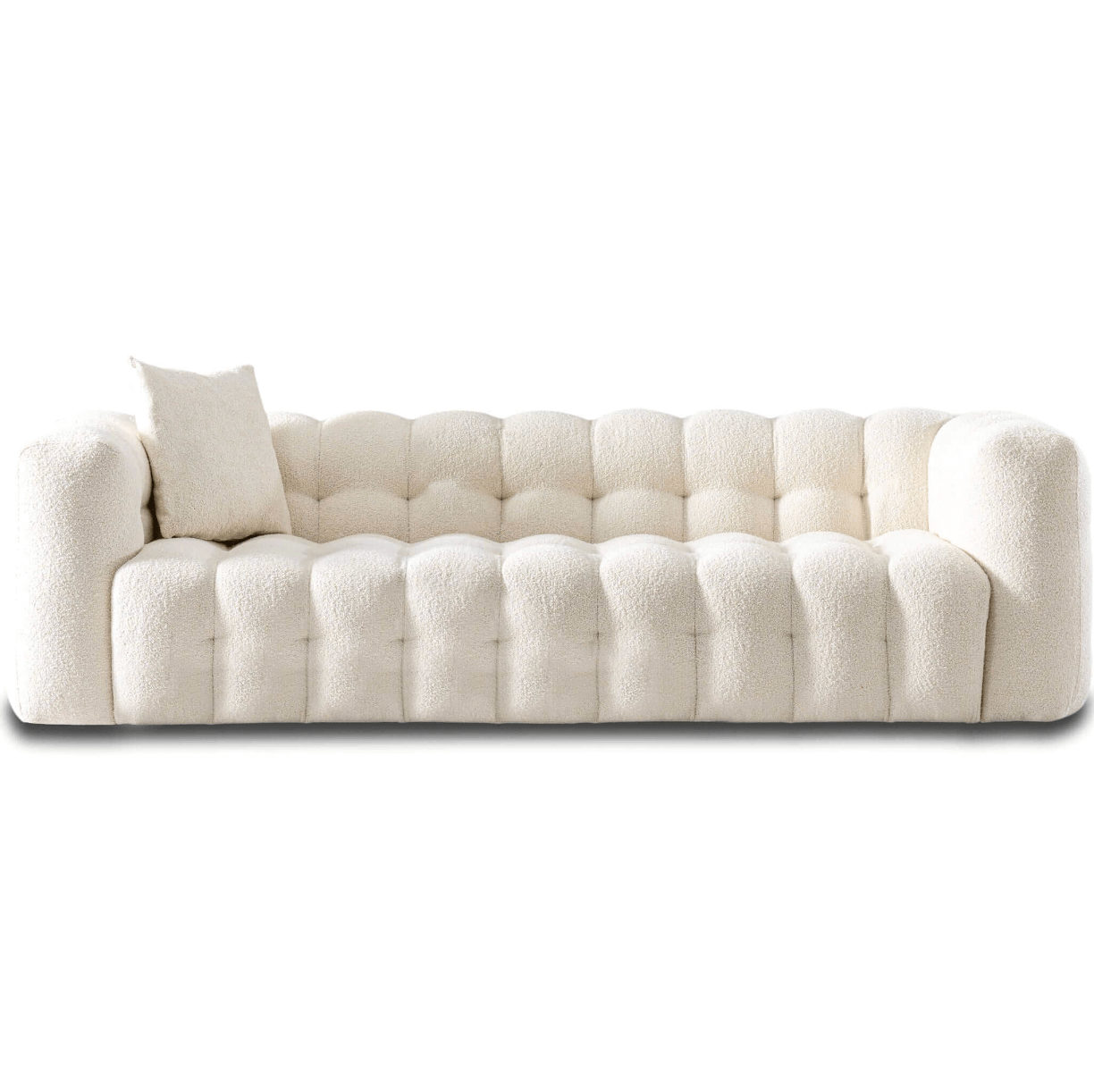 Eden Modern Glam Chesterfield Boucle Sofa 90" - Revel Sofa 