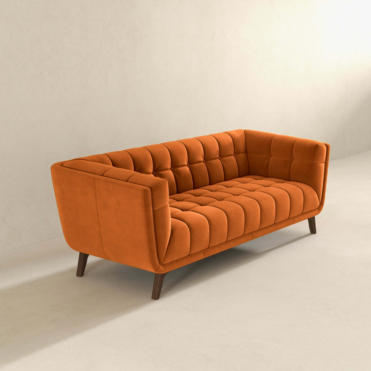 Addison MCM Styled Tufted Sofa Couch 86” - Revel Sofa 