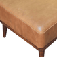 MCM Styled Genuine Buffalo Leather Ottoman Footstool, Tan 20" - Revel Sofa 