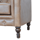 Button Tufted Rolled Arm Genuine Buffalo Leather Chesterfield Sofa Loveseat 59" - Revel Sofa 