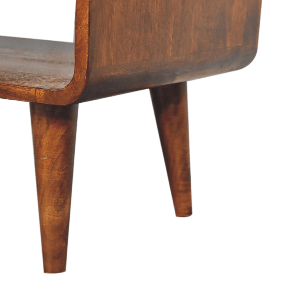 MCM Inspired Solid Mango Wood Coffee Table Open Design 26" - Revel Sofa 