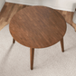 Lara MCM Round Solid Wood Dining Table 43" - Revel Sofa 