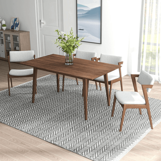 Mary MCM Style Solid Wood Rectangular Dining Table - Revel Sofa
