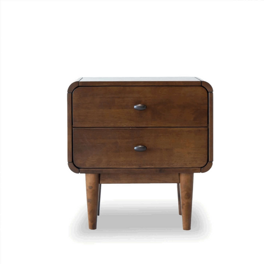 Alexa MCM Styled Wood Nightstand 2 Drawer - Revel Sofa