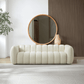 Marissa Channel Tufted Sofa, Cream Boucle 89" - Revel Sofa 