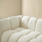 Marissa Channel Tufted Sofa, Cream Boucle 89" - Revel Sofa 