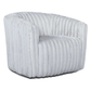 Mira Velvet Channel Tufted Swivel Lounge Chair in White or Gray - Revel Sofa 